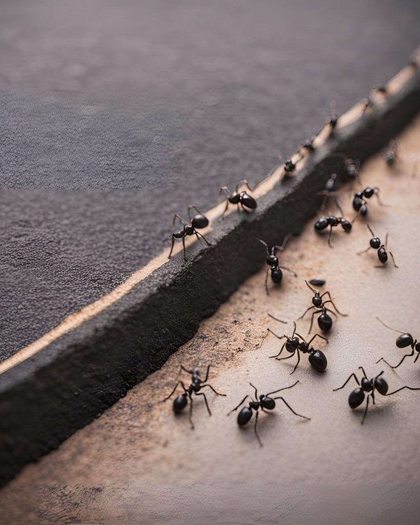 Trozos de tiza Otro remedio casero común consiste en utilizar tiza para dibujar bordes alrededor de los posibles puntos de entrada de las hormigas. Si bien es poco probable que consuman la tiza, esta funciona como elemento disuasivo, ya que interrumpe su rastro olfativo durante un corto período de tiempo.