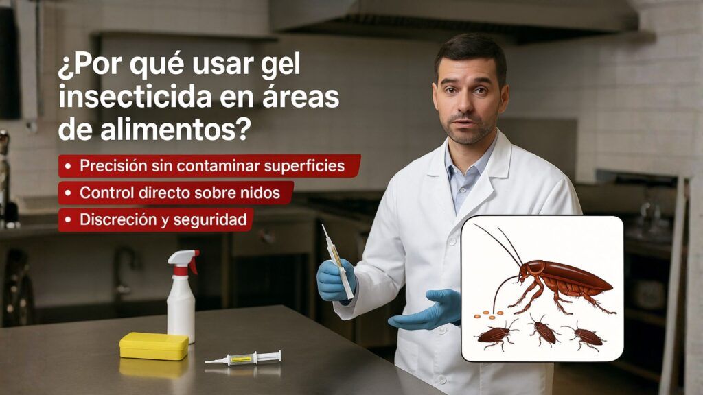 ¿Por qué usar gel insecticida en áreas de alimentos?