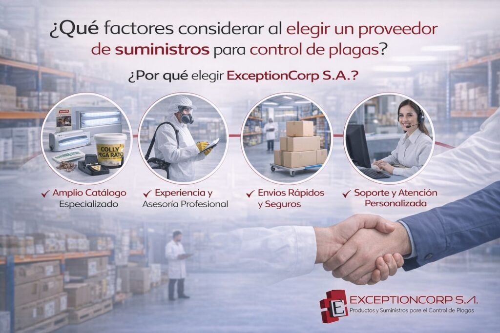 ¿Por qué elegir a Exceptioncorp como proveedor de productos para control de plagas en Ecuador?