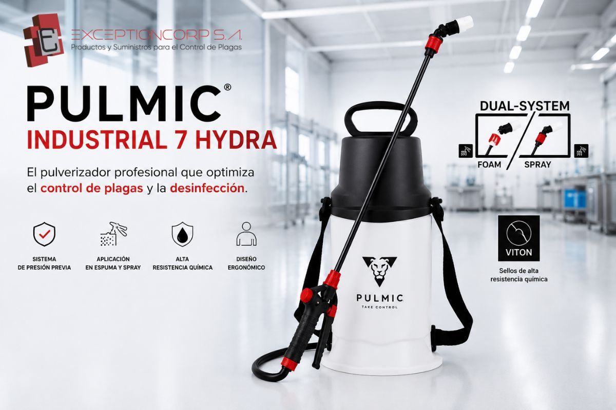 Pulmic Industrial 7 HYDRA: el pulverizador profesional que optimiza el control de plagas y la desinfección