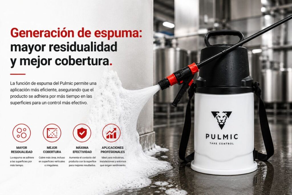 Generación de espuma: mayor residualidad y mejor cobertura