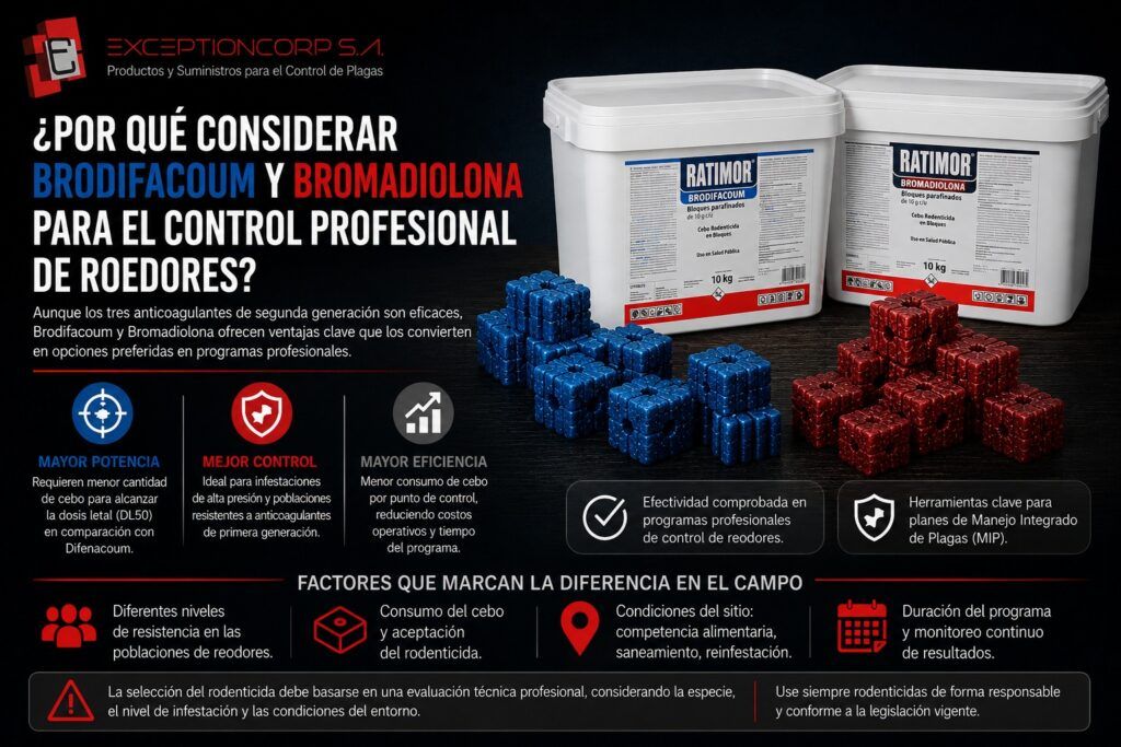 ¿Por qué considerar Brodifacoum y Bromadiolona para el control profesional de roedores?